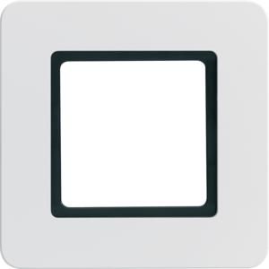 Afdekraam 1-v berker Q.7 polarwit soft-finish verlicht