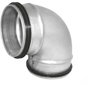 Korte ronde spiro bocht 90° voor spiraalbuis Ø125mm
