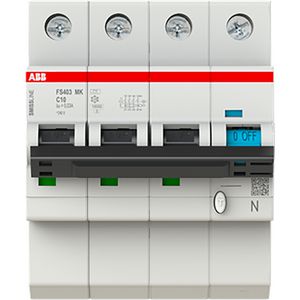 Aardlekbev. met overstroombeveiliging C Kar, 10A, 300mA, 10k