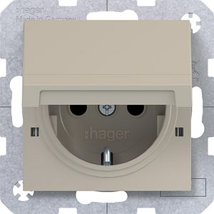 SCHUKO-wandcontactdoos vastzetbaar Safety Plus steekklemmen A.x/C.x sand mat