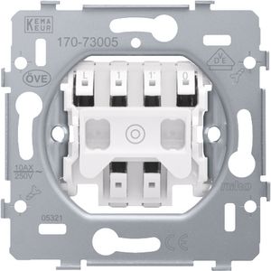 Drukknop N.O./N.G. met 4 aansluitklemmen 10 A/250Vac