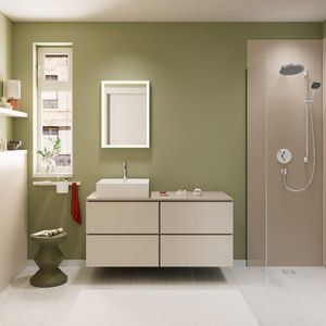 Console Xilesa E 1375/550 met uitsparing links gesl. opzetwastafel SMB