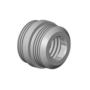 Nippel 22x14mm Messing gebors. (23kt Goud)