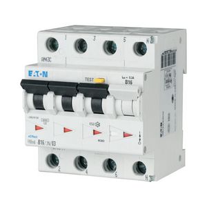 Aardlekautomaat (RCBO) FRBM6 D-karakteristiek  6A 30mA 3-polig + Nul 6kA