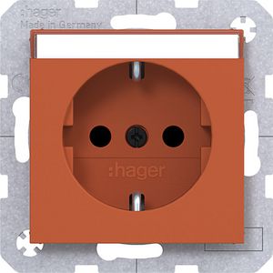 SCHUKO-wandcontactdoos tekstveld Safety Plus steekklemmen A.x/C.x canyon mat