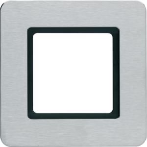 Afdekraam 1-v berker Q.7 edelstaal geborsteld verlicht