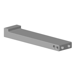 Houder 128x15x30mm chr