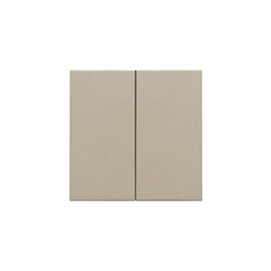 Afwerkingsset dubbele elektr. schakelaar /knop champagne