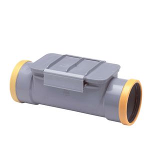 Wafix PVC ontstoppingsstuk + keerklep 125mm SN8 grijs