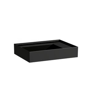 Wastafel sAPhirkeramik rechts 600x460mm z.kr.gat glossyblack