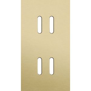 Tweevoudige afdekpl. verticaal 71mm centerafstand tweevoudig