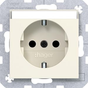 SCHUKO-wandcontactdoos tekstveld Safety Plus steekklemmen A.x/C.x shell mat
