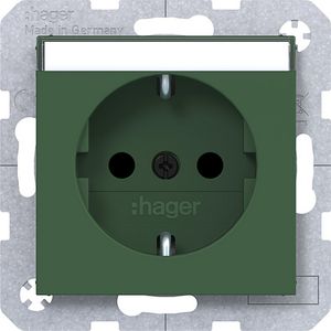 SCHUKO-wandcontactdoos tekstveld Safety Plus steekklemmen A.x/C.x forest mat