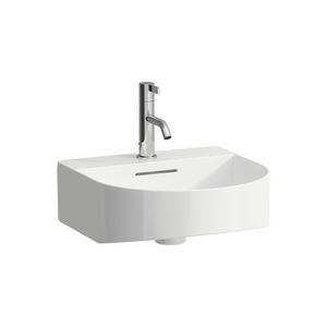 Wastafel 410X420 -Kraangat +Overl+Keramis Afdekkap Lcc-wit