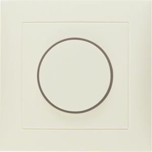 Volle afdekpl. draai- dimmer/pot berker S.1/B.3/B.7 wit glans