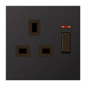 Wandcontactdoos Dark Brit.St.m.controleschakelaar LS990