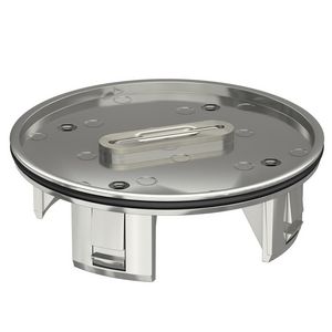 Tubus uitsparing vloerbekleding Ø110mm zink vernickelt