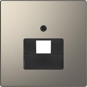 Centraalplaat RJ45 enkelvoudig Nikkel metallic SysD