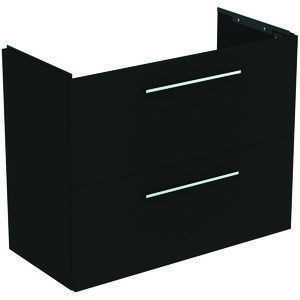 Wastafelmeubel I.LIFE-S 80cm 2x la mat carbon donkergrijs