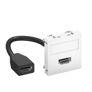 Draagplaat HDMI met kabel connector-connector 45x45mm