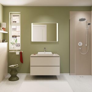 Console Xilesa E 980/550 met uitsparing midden gesl. opzetwastafel SMB