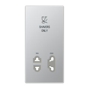 Afdekking aluminium voor scheer contactdoos. LS