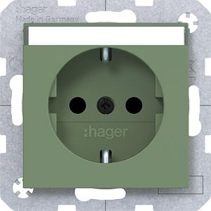SCHUKO-wandcontactdoos tekstveld Safety Plus steekklemmen A.x/C.x aloe mat