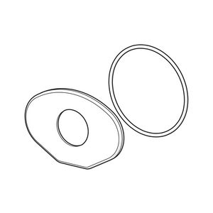 Rozet compleet 32mm 65x100mm 59911328 chroom
