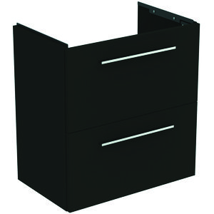 Wastafelmeubel I.LIFE-S 60cm 2x la mat carbon donkergrijs
