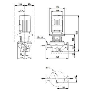Inlinepomp TP 65-460/2-A-F-A-BQQE 400D 50HZ