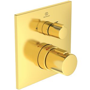 c100 inb.therm. stopkraan omstelling opbouwd brushed gold (mat goudkleurig) A7522A2