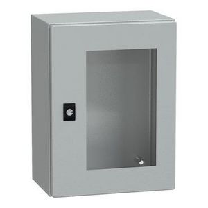 Deur 400x300x200mm IP66 / IK08 Transparant RAL70 Spacial CRN