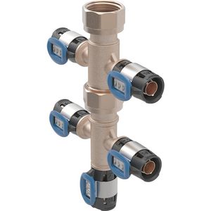 Verdeelspin FLOWFIT 5-voudig 16x16x16x16x16x3/4"bi.dr.