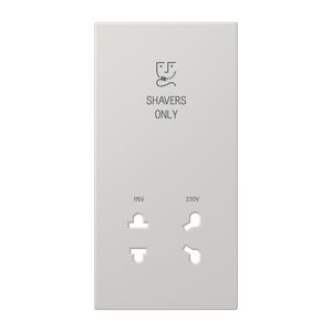 Afdekking licht grijs ijs voor scheer contactdoos LS990