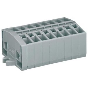 2-draads klemmenstrook z.drukknop+bev.flens 264-108 VVE=50