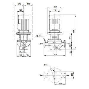 Inlinepomp TP 65-170/4-A-F-A-BQQE 400D 50HZ