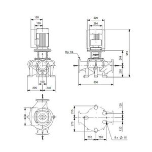 Inlinepomp TP 150-70/4-A-F-A-BQQE 400D 50HZ