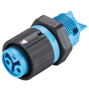 Schroef RST16I3 female chassis 2-polig lichtblauw VVE=100