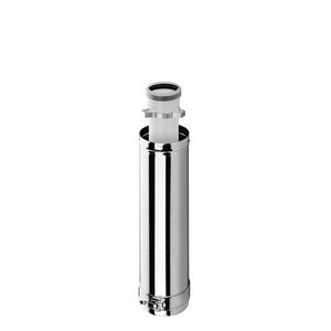 Verlengpijp Outdoor inkortbaar PP 80/125 PP/RVS L=500