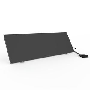 Werkplekverwarming onder bureau, 600x200mm, 90W, Zwart, Time