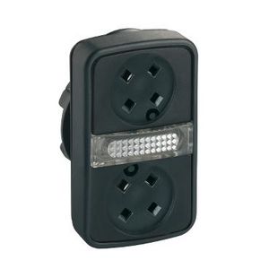Dubbele kop drukknop Verlicht Verzonken 22mm Harmony XB5