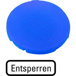 Indicatieplaatje vlak blauw "ontgrendeling"