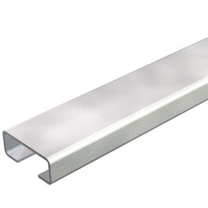 Lengte a 2m. profielrail gesloten sleufbreedte 11mm 25x10mm