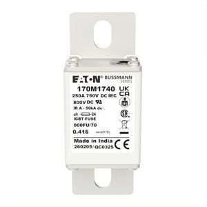 Zekeringelement FUSE 250A 750V DC 000FN/70 AR CU VVE=5