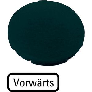 Indicatieplaatje vlak zwart "voorwaarts" VVE=10