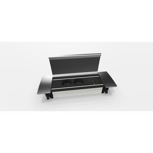 POWER FRAME 2x 230V RA 1x HDMI 0,2m GST o.g. cover alu