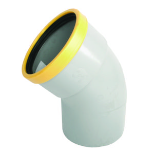 PVC bocht 30° 200mm SN8 0,5D grijs mof/spie