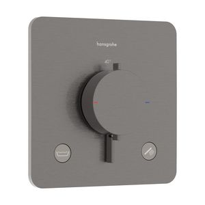 Inbouwthermostaat 2F+zekerheid. EN1717 Ecostat Comfort Q Brushed Black Chrome