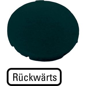 Indicatieplaatje vlak zwart "achterwaarts" VVE=10