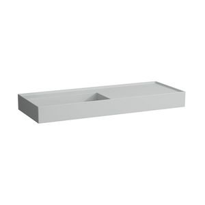 Wast. afleg rechts 1200x460mm z.kraangat z. overl. mat grijs